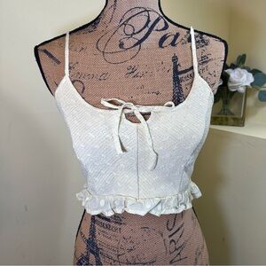 Urban Outfitters Butter Yellow Crop Tank Size Medium